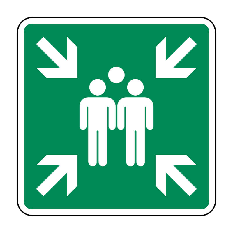 Fire assembly sign