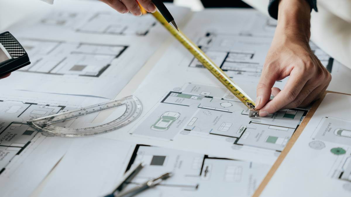 ruler on the planning sheet